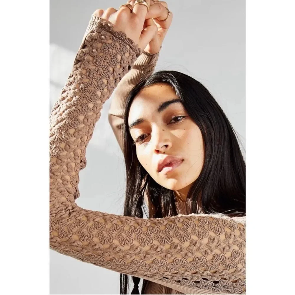 Free People Clemente Top‎ In Tan Beige Size XS
